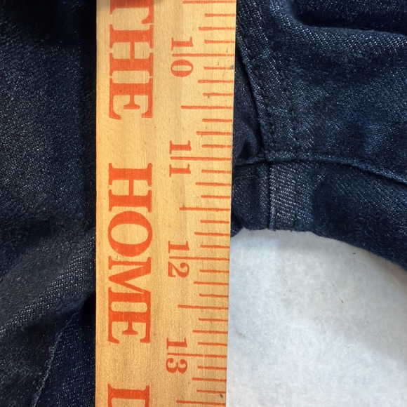 Jessica Simpson Daisy Flare Blue Denim Jeans Womens Size 12 Stretch Raw Hem Y2K - Picture 7 of 16